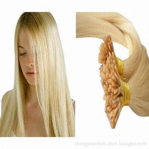 Italian keratin I-tip prebonded virgin Remy human hair extensions